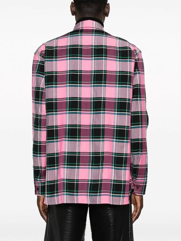 23 fw Multicolor Pink Cotton Virgin Wool Blend Check Shirt BM60Y414YY960 B0480739475 - GIVENCHY - BALAAN 5