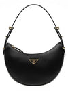 Arque Leather Shoulder Bag Black - PRADA - BALAAN 2