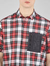 Tartan Short Sleeves Shirt With Nylon Pocket - NEIL BARRETT - BALAAN 7