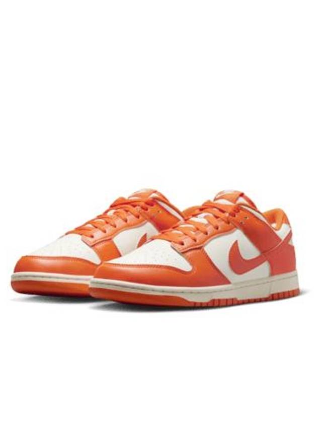 Dunk Retro Low Top Sneakers Pale Ivory Safety Orange - NIKE - BALAAN 7