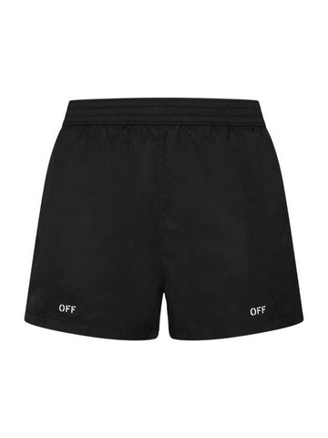 stamp logo swim shorts black - OFF WHITE - BALAAN 1