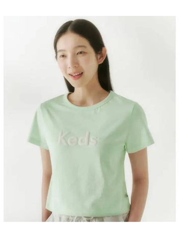 Logo Crop T Shirt KD2RSG2102FLGR - KEDS - BALAAN 1