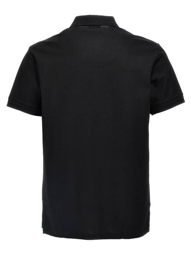 Cotton Polo Shirt Black - BURBERRY - BALAAN 3