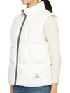 Women's Logo Patch Zipper Padded Vest White - MOOSE KNUCKLES - BALAAN 4