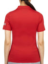 Women's Golf Logo Short Sleeve PK Shirt Red - HYDROGEN - BALAAN 5