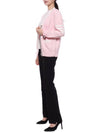 Cotton Jersey Flower 4 Bar V Neck Cardigan Light Pink - THOM BROWNE - BALAAN 5