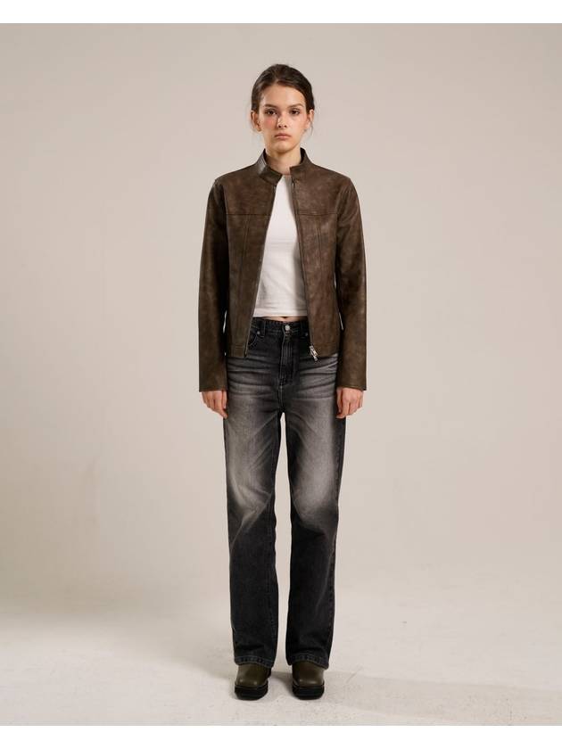 Vegan leather short jacket - TUDE - BALAAN 3