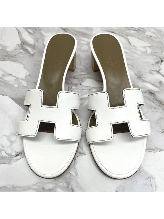 Oasis Sandals White 38 H071002Z - HERMES - BALAAN 1