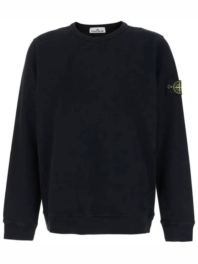 Wappen Patch Crew Neck Cotton Sweatshirt Black - STONE ISLAND - BALAAN 2