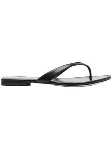 Capri Logo Plaque Flip Flops Black - TORY BURCH - BALAAN 1