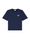 Handwriting Logo Cotton Short Sleeve T-Shirt Navy - MAISON KITSUNE - BALAAN 2