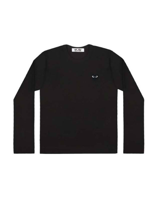 Men's Black Heart Waffen Long Sleeve T-Shirt P1 T120 1 Black - COMME DES GARCONS PLAY - BALAAN 1