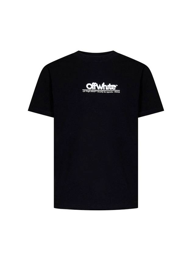 Embroidered Logo Slim Short Sleeve T-Shirt Black - OFF WHITE - BALAAN 2