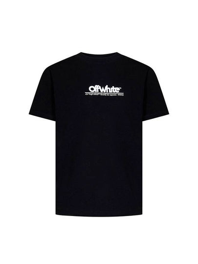 Embroidered Logo Slim Short Sleeve T-Shirt Black - OFF WHITE - BALAAN 2