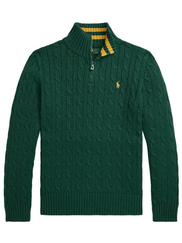 Kids Quarter Zip Cotton Cable Knit Top New Forest - POLO RALPH LAUREN - BALAAN 1