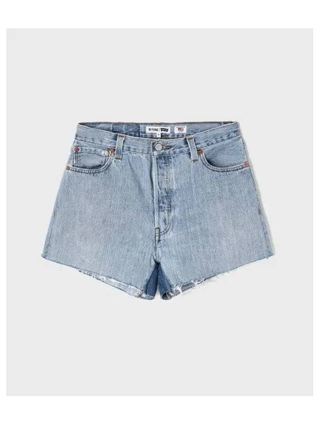 REDONE Women s 90s low slung shorts indigo SHORT - RE/DONE - BALAAN 1