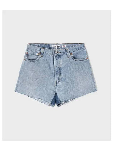 REDONE Women s 90s low slung shorts indigo SHORT - RE/DONE - BALAAN 1