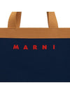 Colorblock Jacquard Tote Bag Navy - MARNI - BALAAN 9