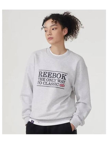 Classic Letter Sweatshirt Melange Gray - REEBOK - BALAAN 1