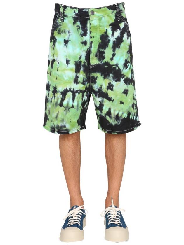 Men's Tie Dye Shorts Green - AMI - BALAAN 5