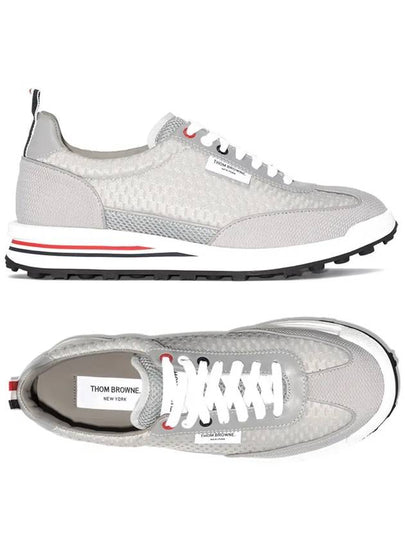 Men's Heavy Athletic Mesh Tech Runner Low Top Sneakers Grey - THOM BROWNE - BALAAN 2