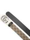 GG Marmont Reversible Leather Belt Beige - GUCCI - BALAAN 5