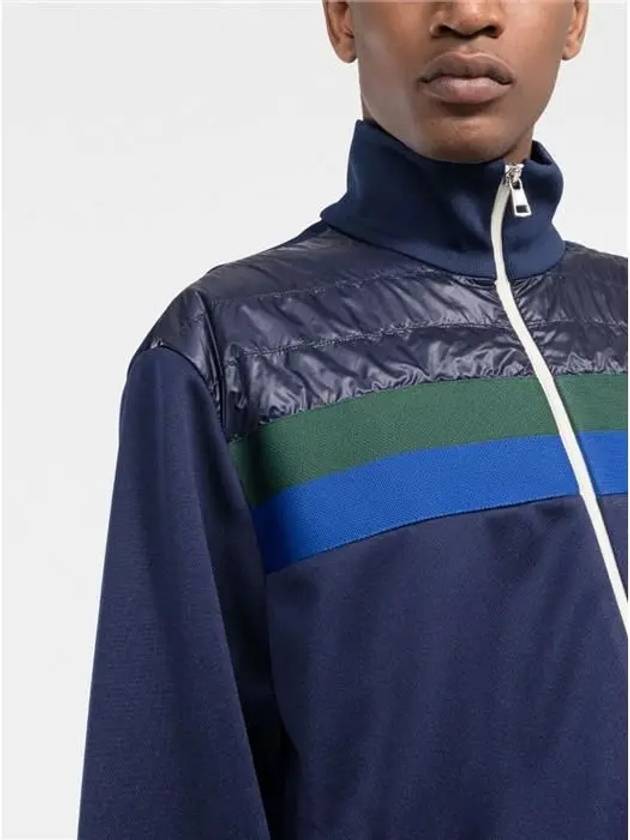 Logo Patch Striped Track Jacket Navy - MONCLER - BALAAN 6