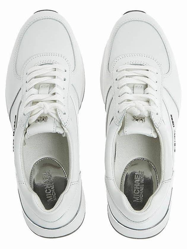 Allie Logo Leather Low Top Sneakers White - MICHAEL KORS - BALAAN 7