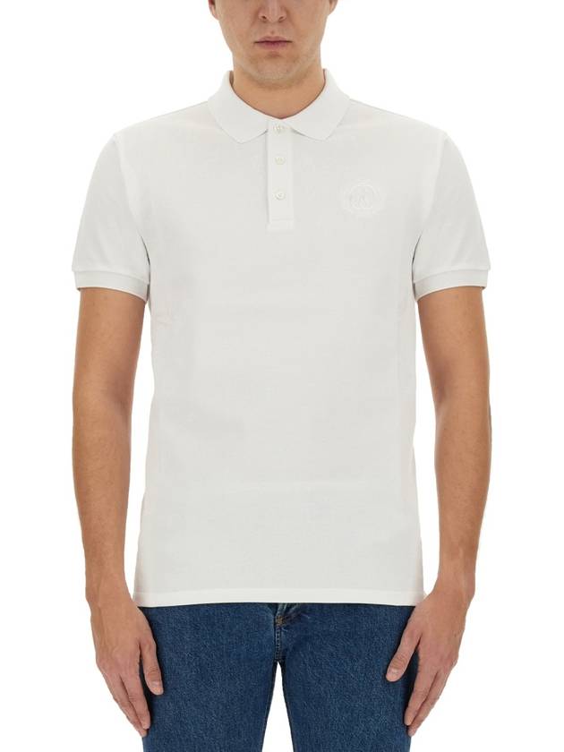 Embroidery Logo Short Sleeve Polo Shirt White - BALLY - BALAAN 2