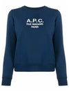 Women's Tina Logo Sweat Sweatshirt Navy - A.P.C. - BALAAN 2