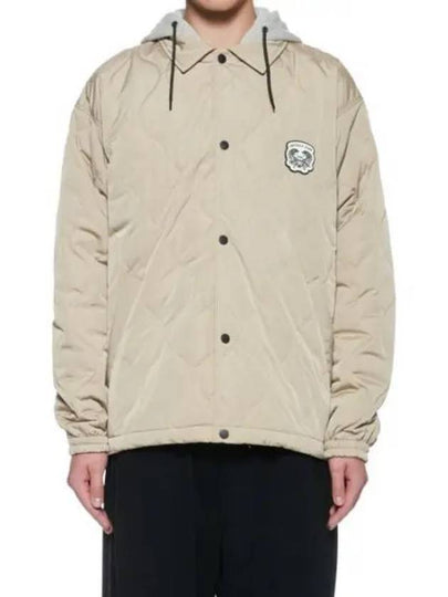 Quilted Hooded Jacket Beige - ONITSUKA TIGER - BALAAN 2