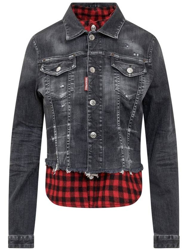 checked denim jacket - DSQUARED2 - BALAAN 2