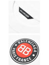 BB Logo Print Short Sleeve T-Shirt White - BALENCIAGA - BALAAN 6