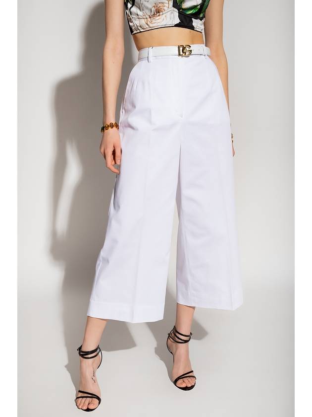 Dolce & Gabbana High-waisted Culottes, Women's, White - DOLCE&GABBANA - BALAAN 3