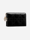 Lady Cannage Patent Calfskin Flap Card Wallet Black - DIOR - BALAAN 3