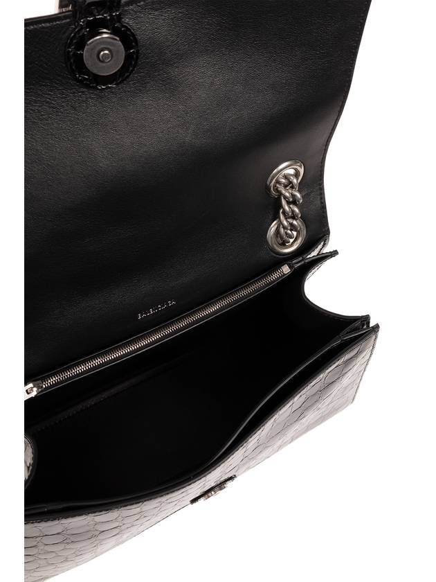 Medium Crush Chain Shoulder Bag Black - BALENCIAGA - BALAAN 6