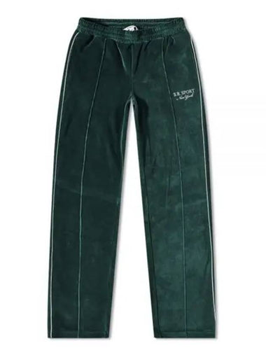 SR SPORT VELOUR TRACK PANTS FOREST SW751 Sports velor - SPORTY & RICH - BALAAN 1