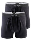 Men's Band Cotton Boxer Briefs 2 Pack Black - TOM FORD - BALAAN 2