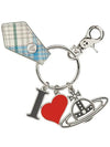 ORB Heart Logo Saffiano Leather Key Holder - VIVIENNE WESTWOOD - BALAAN 2