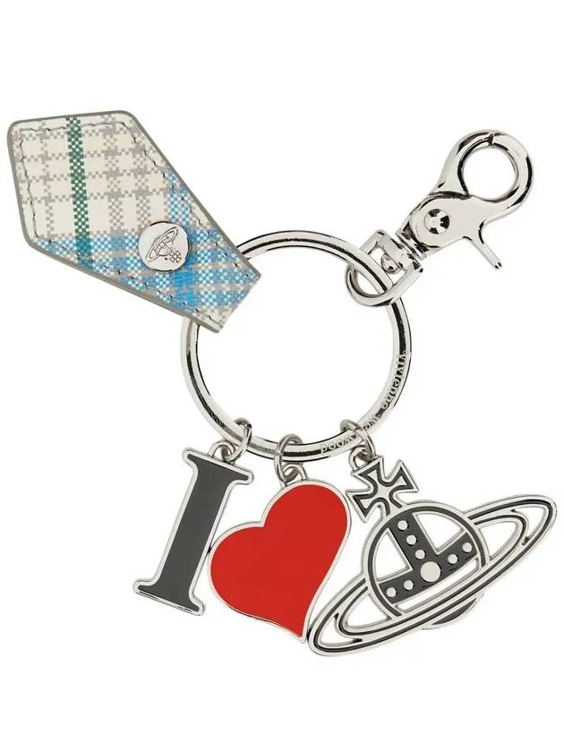 ORB Heart Logo Saffiano Leather Key Holder - VIVIENNE WESTWOOD - BALAAN 3