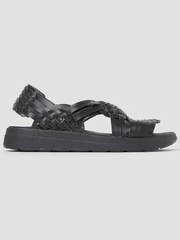 Malibu Canyon Virgin Woven Leather Sandals Black MS01 0001 0046 - MALIBU SANDALS - BALAAN 1