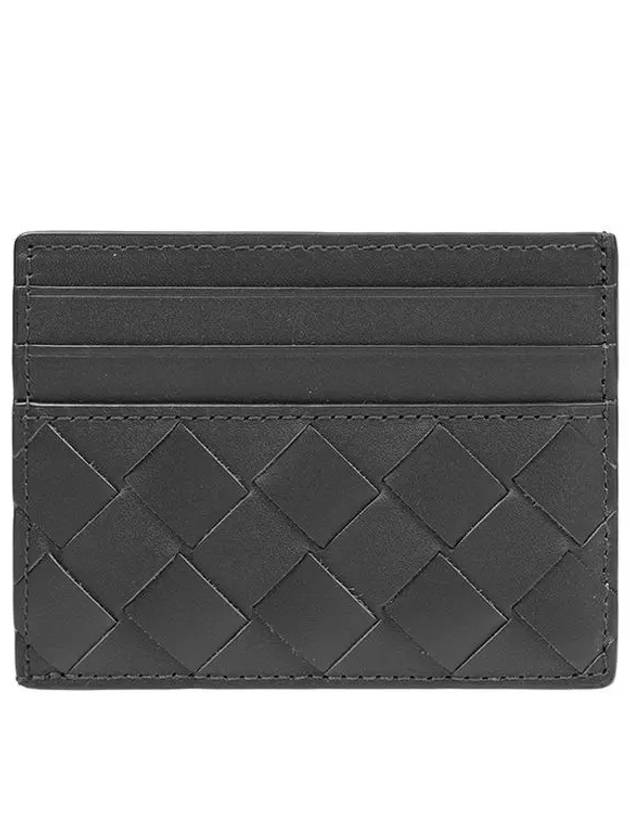 Intrecciato Leather Card Wallet Black - BOTTEGA VENETA - BALAAN 2