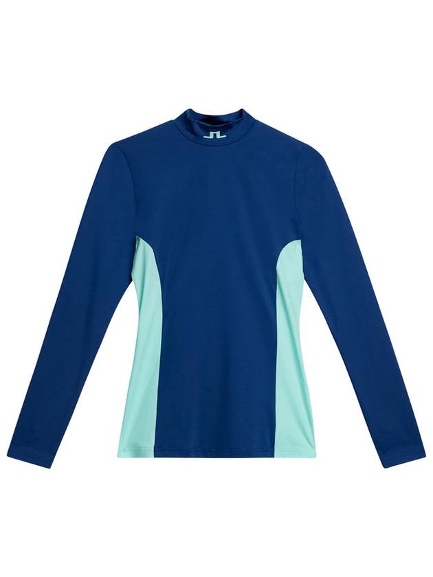 Thabisa Mockneck Long Sleeve T-Shirt Estate Blue - J.LINDEBERG - BALAAN 2