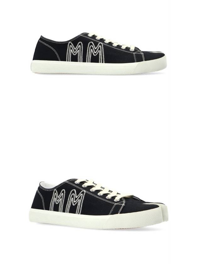 MM Tabi Canvas Low Top Sneakers Black - MAISON MARGIELA - BALAAN 5