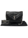 494699 Black Y Quilted Calfskin Matelasse Silver Chain Lulu Small Shoulder Bag - SAINT LAURENT - BALAAN 2