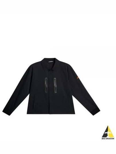 Pirro Rib Cuff Golf Long Sleeve Shirt Black - J.LINDEBERG - BALAAN 2