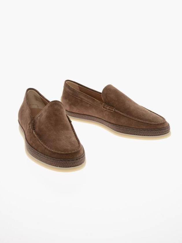 Men's Suede Slip-ons Loafers Brown - TOD'S - BALAAN 2