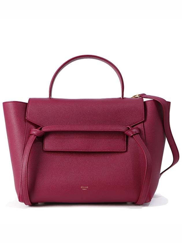 mini belt tote bag dark plum - CELINE - BALAAN 2