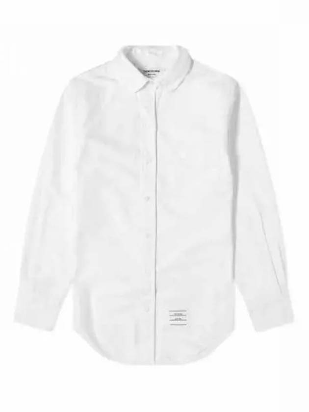 RWB Back Stripe Round Collar Classic Oxford Shirt White - THOM BROWNE - BALAAN 2