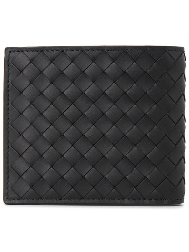 Men's Intrecciato Half Wallet Black - BOTTEGA VENETA - BALAAN 3